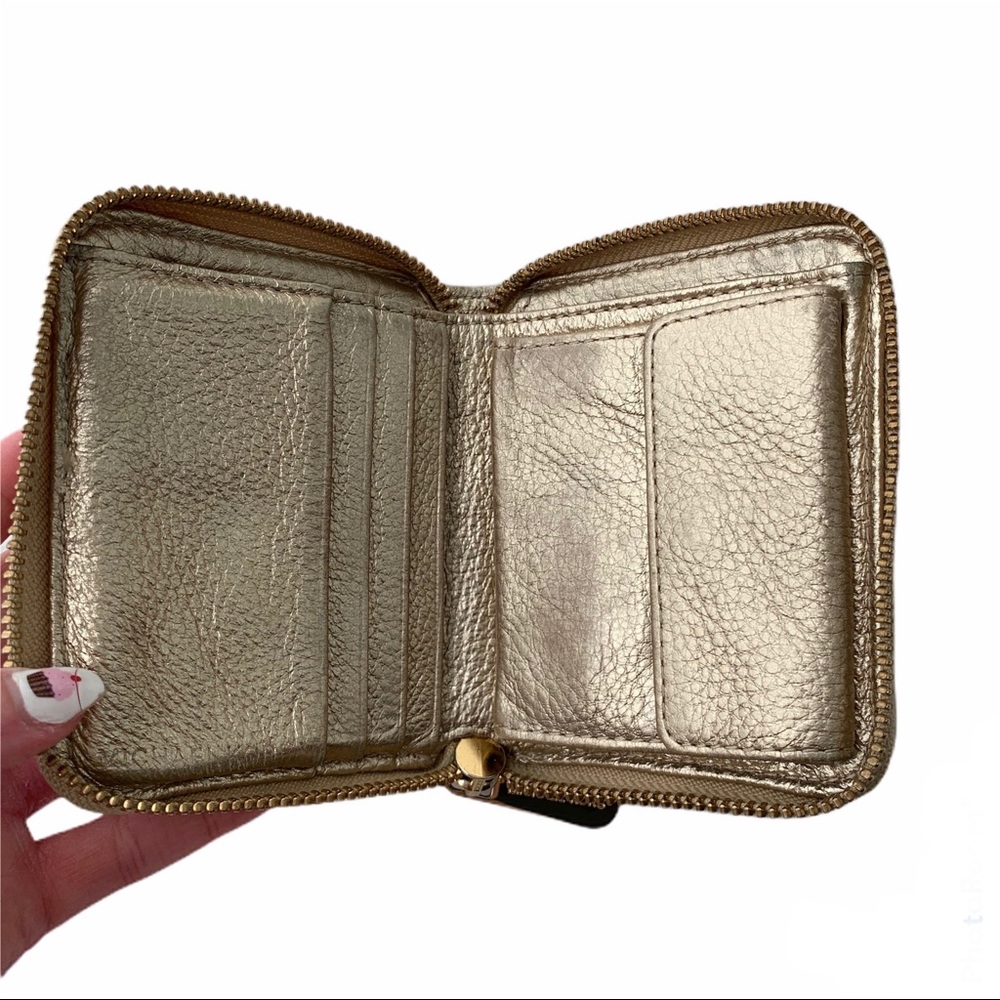 Michael Kors • Gold and Tan MK Wallet - Picture 9 of 16
